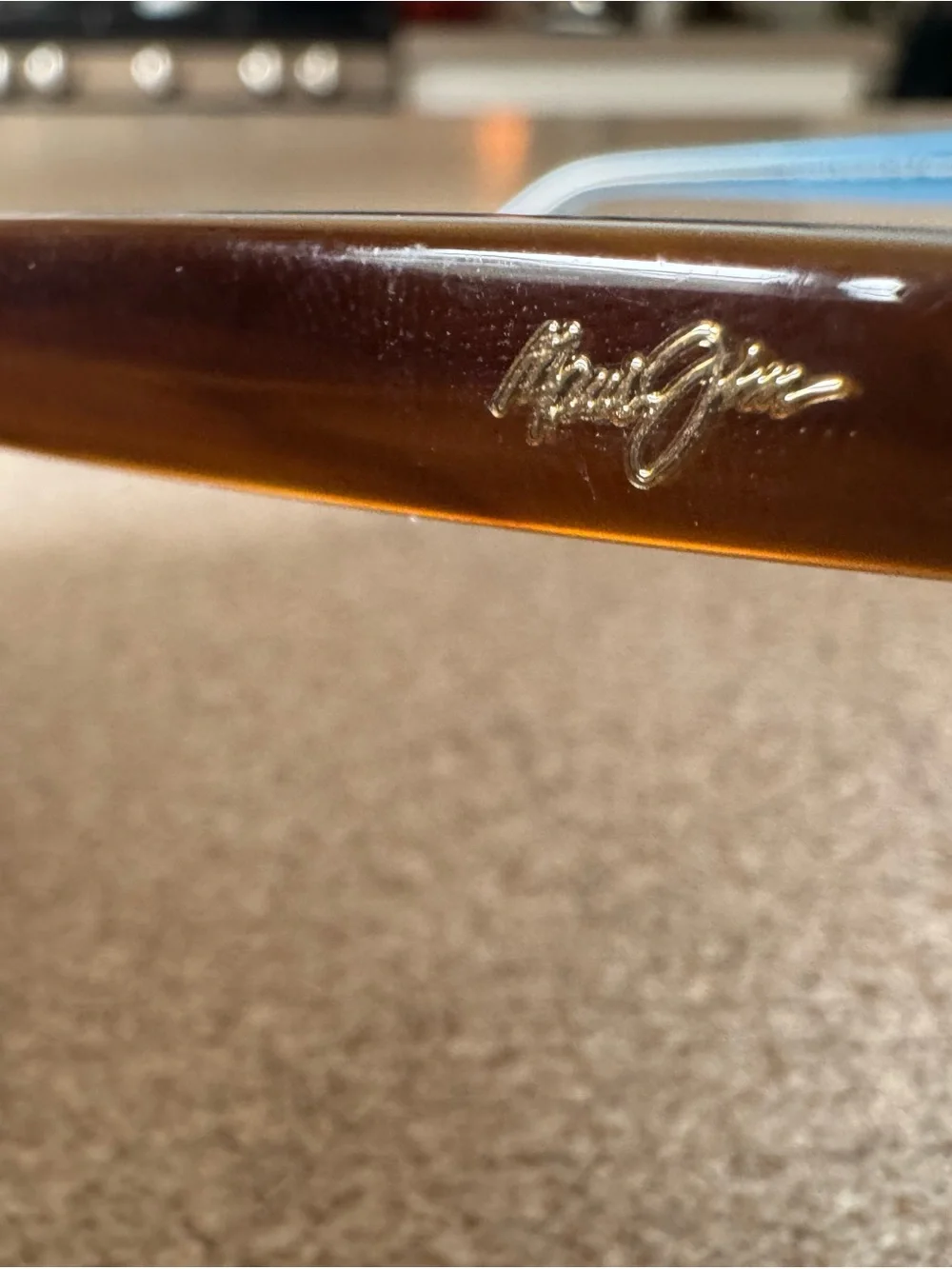 Maui Jim Sunglasses Temple Arm in Deep Teal Blue